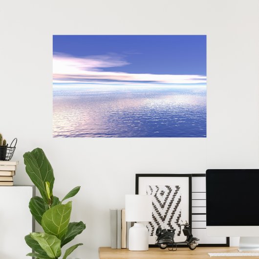 Vreedzaam Zee Poster (Thuiskantoor)