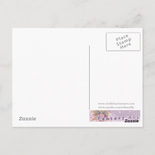 Vreedzaam Zee Zeemeermin Fantasy Art Briefkaart (Achterkant)