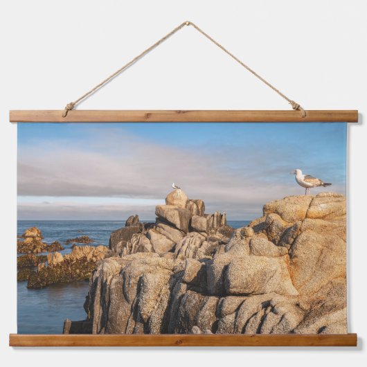 Vreedzaam zeegezicht hangend wandkleed (Voorkant)