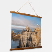 Vreedzaam zeegezicht hangend wandkleed (Gebogen)