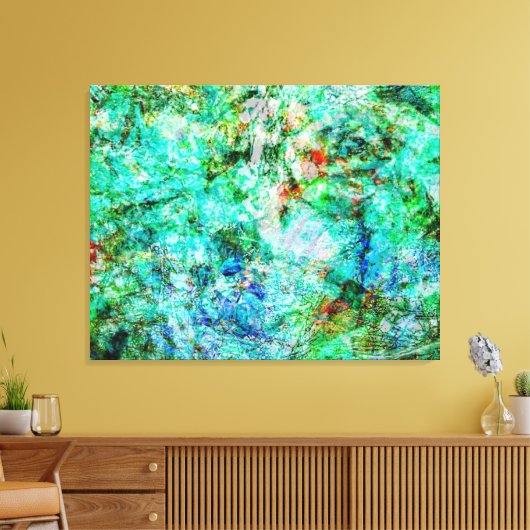 Vreedzame abstracte canvasprint op maat,Relaxed Canvas Afdruk (Insitu (Woonkamer))