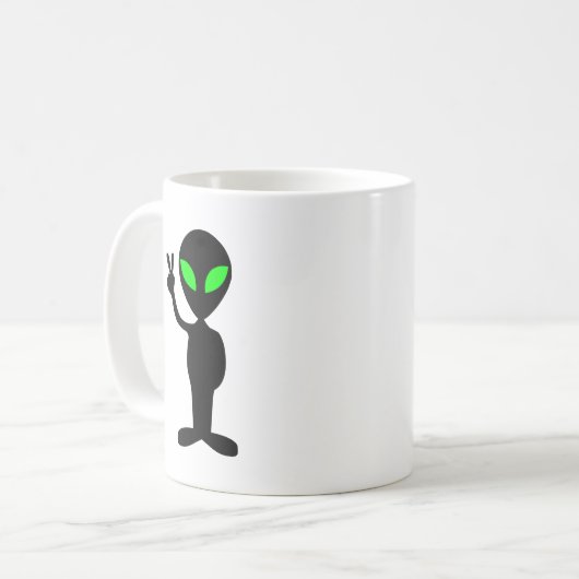 Vreedzame Alien Mok (Voorkant links)