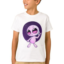 Vreedzame Alien – Schattige Kosmische Vibe in Past