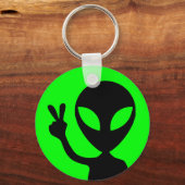 Vreedzame Alien Sleutelhanger (Voorkant)