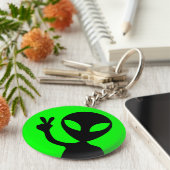 Vreedzame Alien Sleutelhanger (Zijkant)