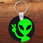 Vreedzame Alien Sleutelhanger (Voorkant)