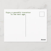 Vreedzame Alien Verjaardag Briefkaart (Achterkant)