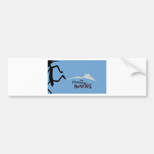 vreedzame anarchist bumpersticker (Voorkant)
