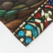 Vreedzame band: inheemse vrouw en wolf fleece deken (Hoek)