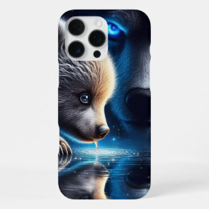 Vreedzame Beer reflectie en dominante Beer aanwezi iPhone 16 Pro Max Hoesje