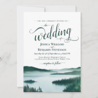 Vreedzame Bergmeer Elegante en Rustieke Bruiloft