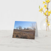 Vreedzame Blauwe Hemelen - Blank Wenskaart Kaart (Gele Bloem)