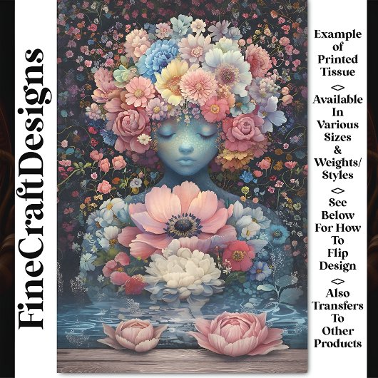 Vreedzame Blauwe Huid Figuur AG31 Decoupage Tissuepapier