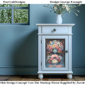 Vreedzame Blauwe Huid Figuur AG31 Decoupage Tissuepapier