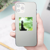 Vreedzame Boeddha in Natuur Sticker (Telefoon)