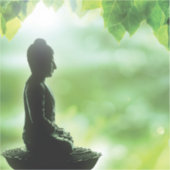 Vreedzame Boeddha in Natuur Sticker (Voorkant)