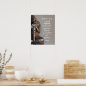 Vreedzame Boeddha je verdient je liefdescitaat Poster (Keuken)