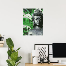 Vreedzame Boeddha-meditatieposter – Close-Up Zen Poster