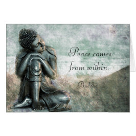 Vreedzame Boeddha met woorden van wijsheid