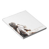 Vreedzame boeddha met woorden van wijsheid notitieblok (Schuin)