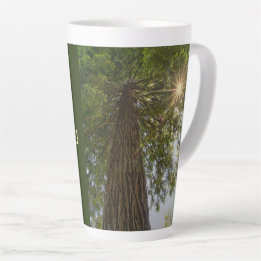 Vreedzame Bos Met Gouden Licht Natuur Foto Latte Mok