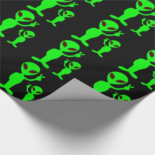 Vreedzame buitenaardse kleding cadeaupapier (Hoek)
