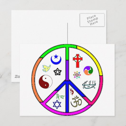 Vreedzame coëxistentie briefkaart (Voorkant / Achterkant)