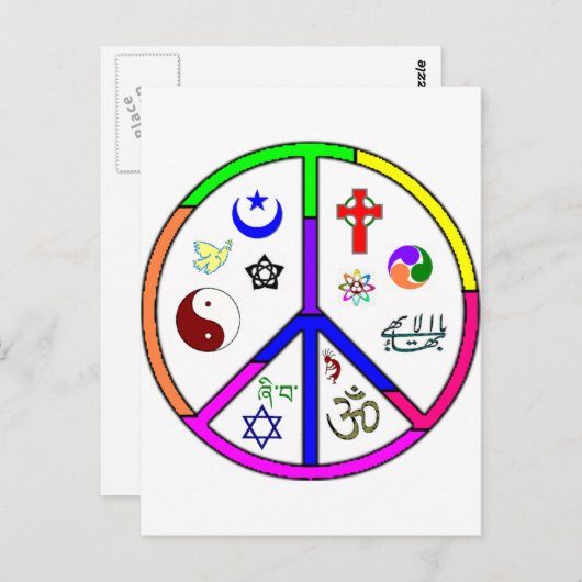 Vreedzame coëxistentie briefkaart (Voorkant / Achterkant)