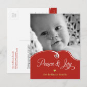 Vreedzame Curves Kerstvakantie Foto Card Post Feestdagenkaart (Voorkant / Achterkant)