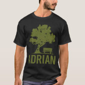Vreedzame dag - Adrian naam T-shirt (Voorkant)