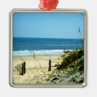 Vreedzame dag in het strand metalen ornament