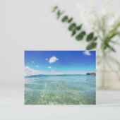 Vreedzame dag | Tropisch water Briefkaart (Staand voorkant)