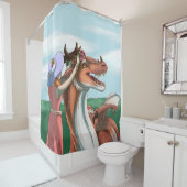 Vreedzame dagen douchegordijn (In situ)