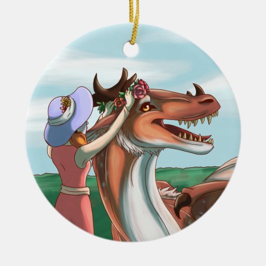 Vreedzame dagen keramisch ornament (Voorkant)