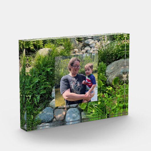 Vreedzame dappled zonlicht bosweg sjabloon fotoblokken (Links)