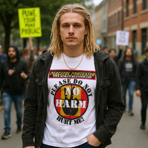 vreedzame demonstrant t-shirt