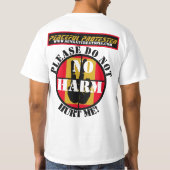 vreedzame demonstrant t-shirt (Achterkant)