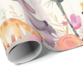 Vreedzame dieren tussen bloemen en bomen cadeaupapier (Rol Hoek)