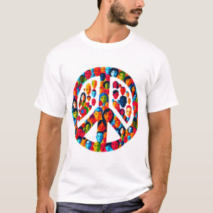 Vreedzame Diversiteit Wereldwijde Eenheid Vredeste T-shirt