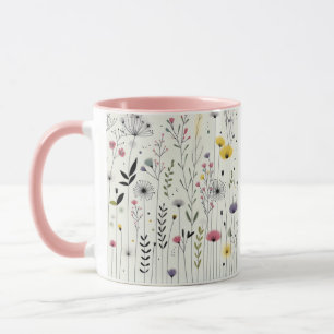 Vreedzame Dove Art Mok, Floral Bird Design, Koffie Mok