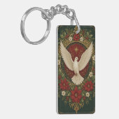 Vreedzame Duif Vakantie Sleutelhanger (Voorkant Links)