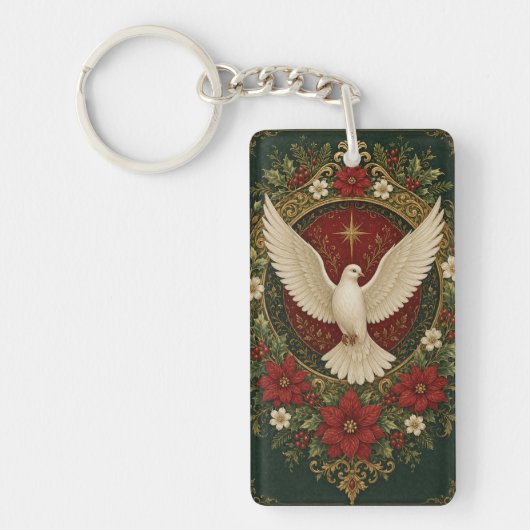 Vreedzame Duif Vakantie Sleutelhanger (Voorkant)