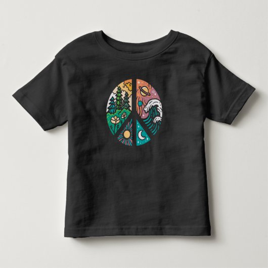 Vreedzame Elementen: Natuur & Kosmos Kinder Shirts (Voorkant)
