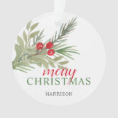 Vreedzame Feestdagen Op Aarde 3 Foto Collage Ornament (voorkant)