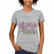 Vreedzame,  Floral Garden Fence T-Shirt