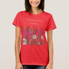 Vreedzame, Floral Garden Fence T-Shirt