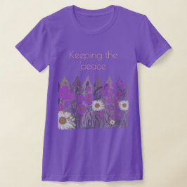 Vreedzame, Floral Garden Fence T-Shirt