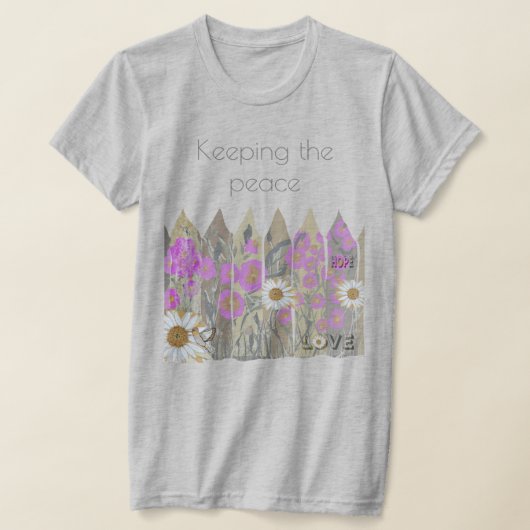 Vreedzame, Floral Garden Fence T-Shirt (Laagn)