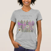 Vreedzame, Floral Garden Fence T-Shirt (Voorkant)
