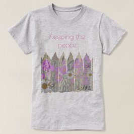 Vreedzame, Floral Garden Fence T-Shirt